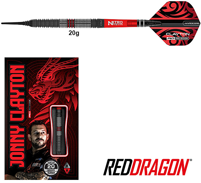 RED DRAGON Jonny Clayton Hiraeth 90% Soft 20g