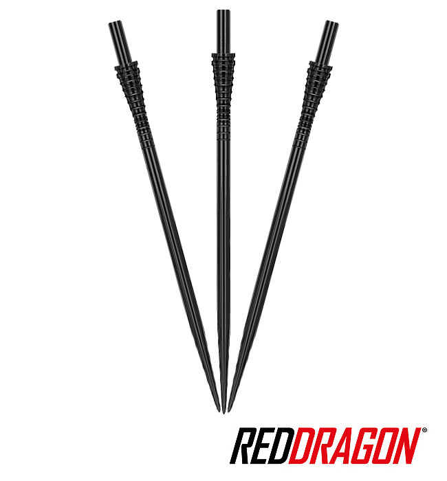 RED DRAGON Raptor Gripped Dart Points Black 50mm