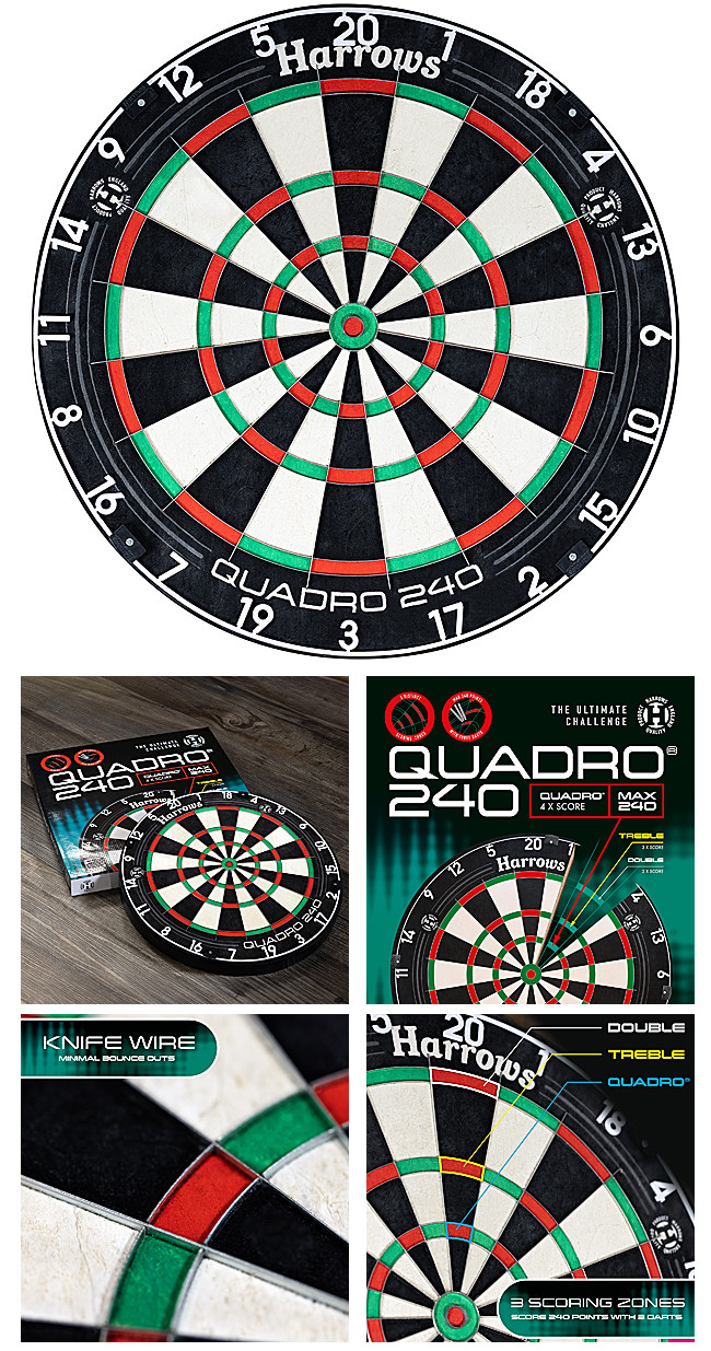 HARROWS Quadro 240 Dartboard