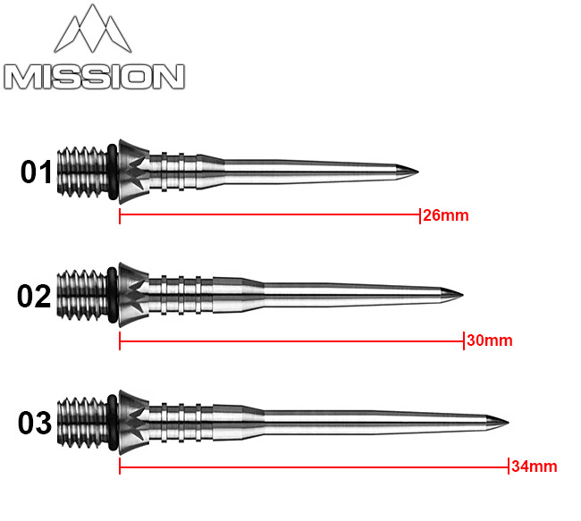 MISSION Titan Pro Conversion Points Grooved Silver