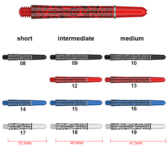 TARGET Pro Grip Ink Shafts 3er Set (9 Stück)